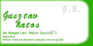 gusztav matos business card